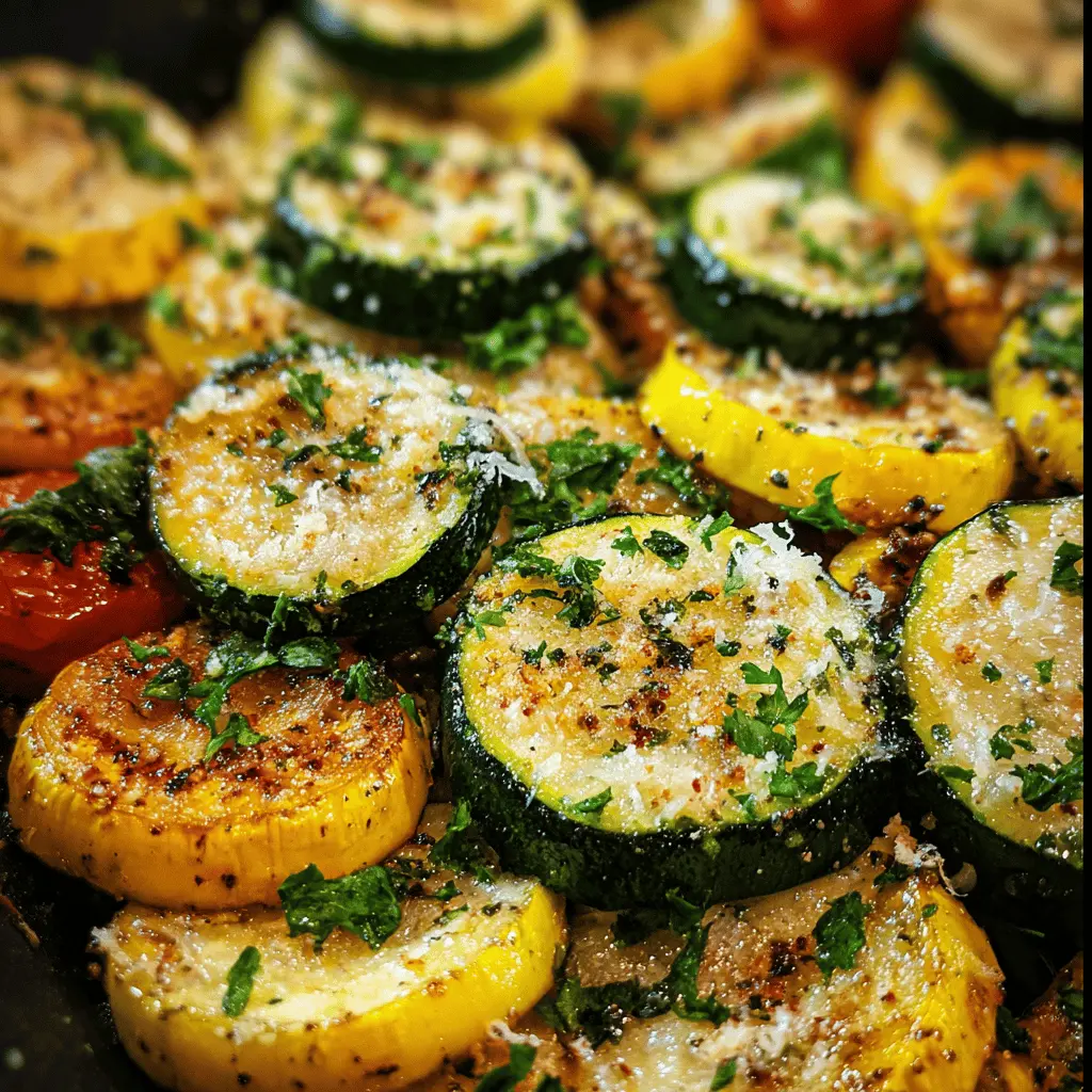 Easy Garlic Parmesan Zucchini and Squash Medley