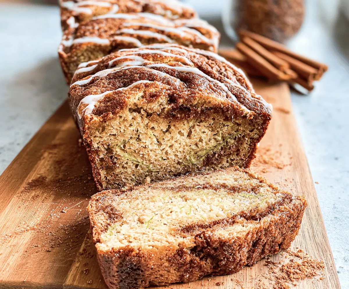 Moist Cinnamon Swirl Zucchini Bread Recipe