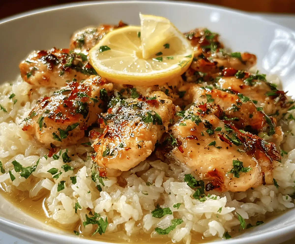 Easy Chicken Scampi With Garlic Parmesan Rice