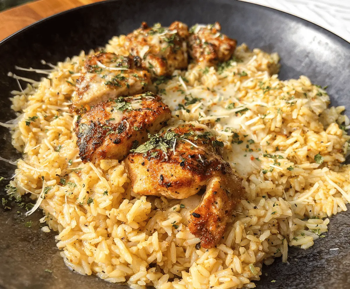 Easy One-Pan Garlic Parmesan Chicken and Rice