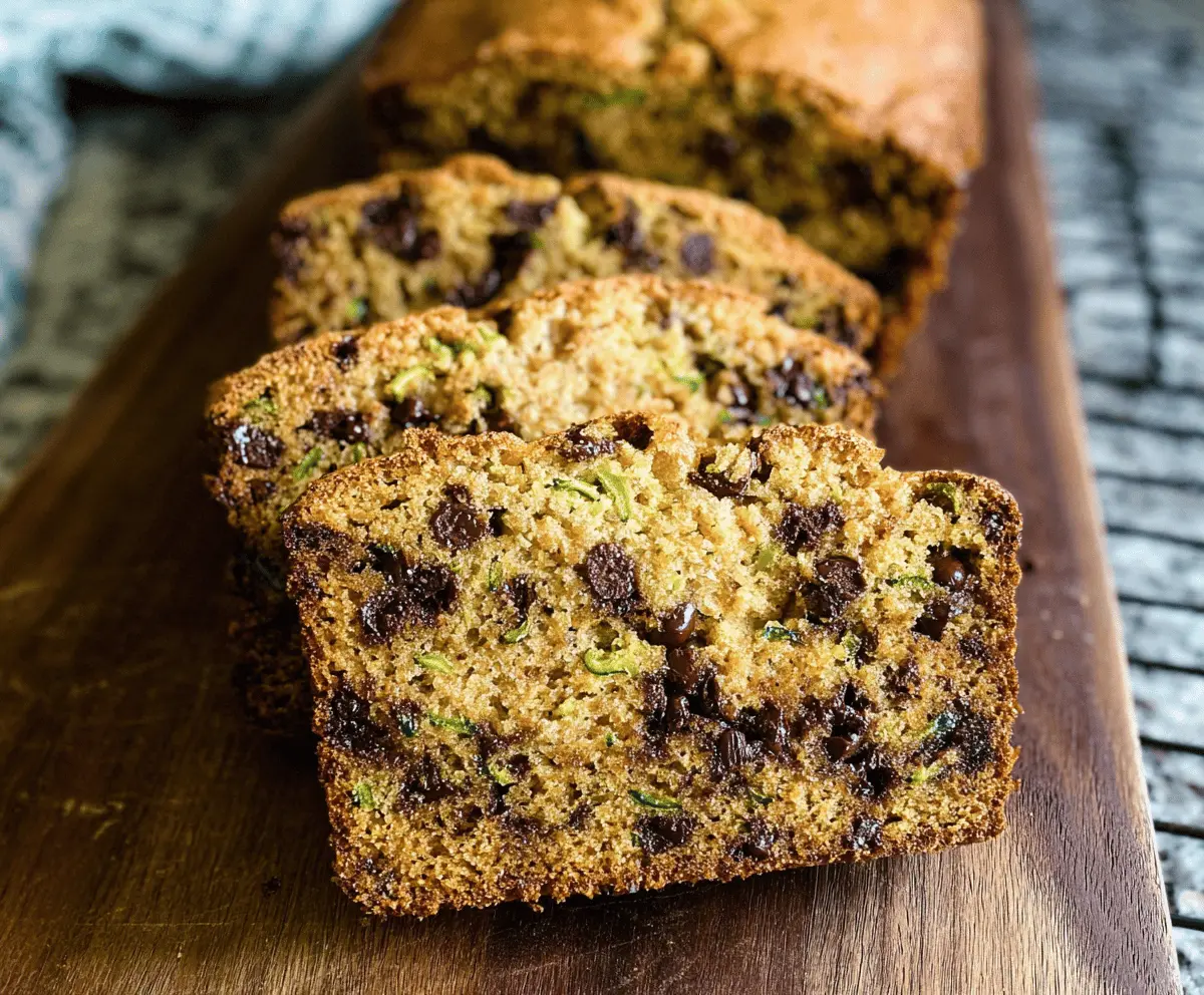 Moist Chocolate Chip Zucchini Bread Recipe