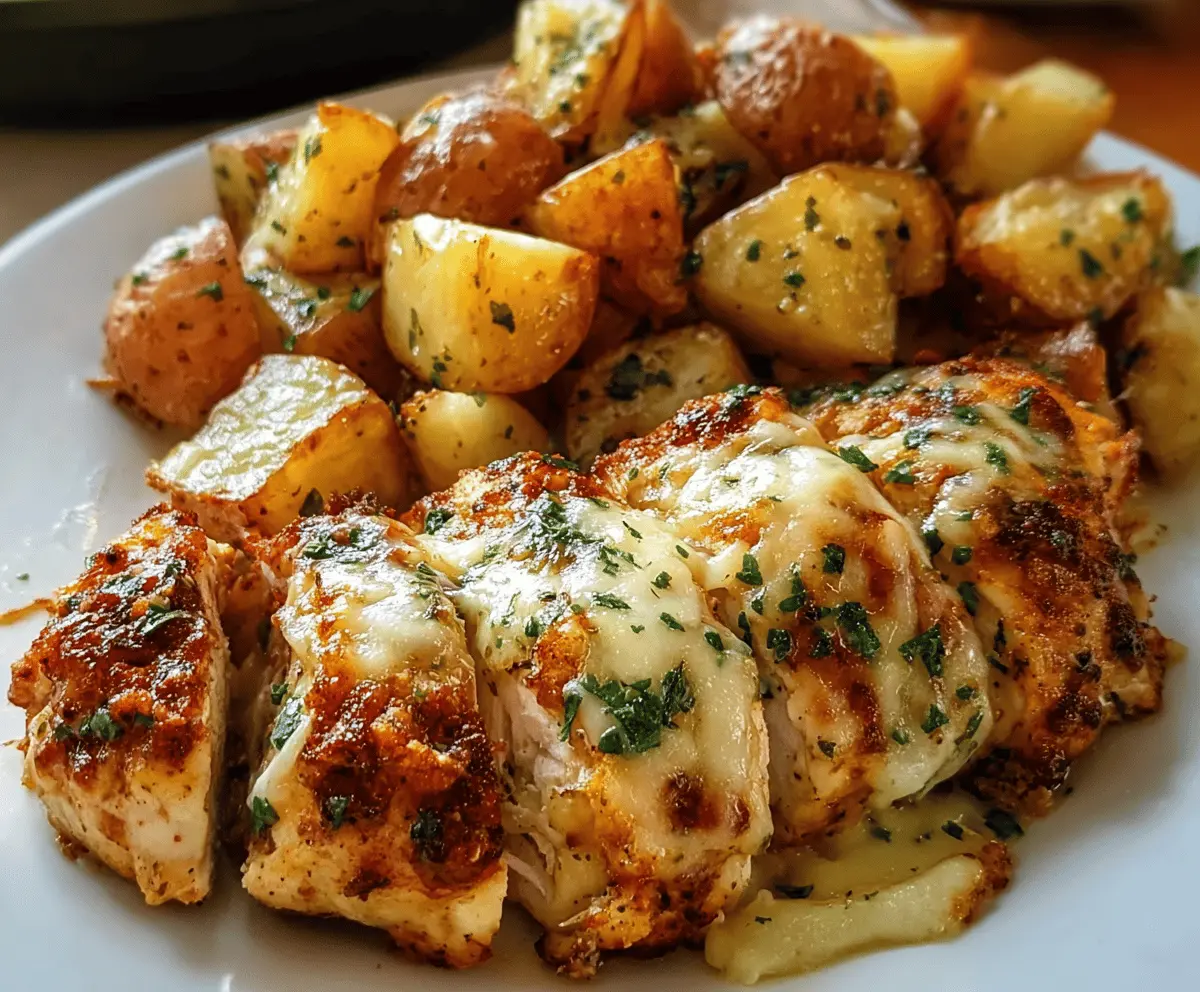 Easy Garlic Parmesan Chicken and Potatoes Recipe
