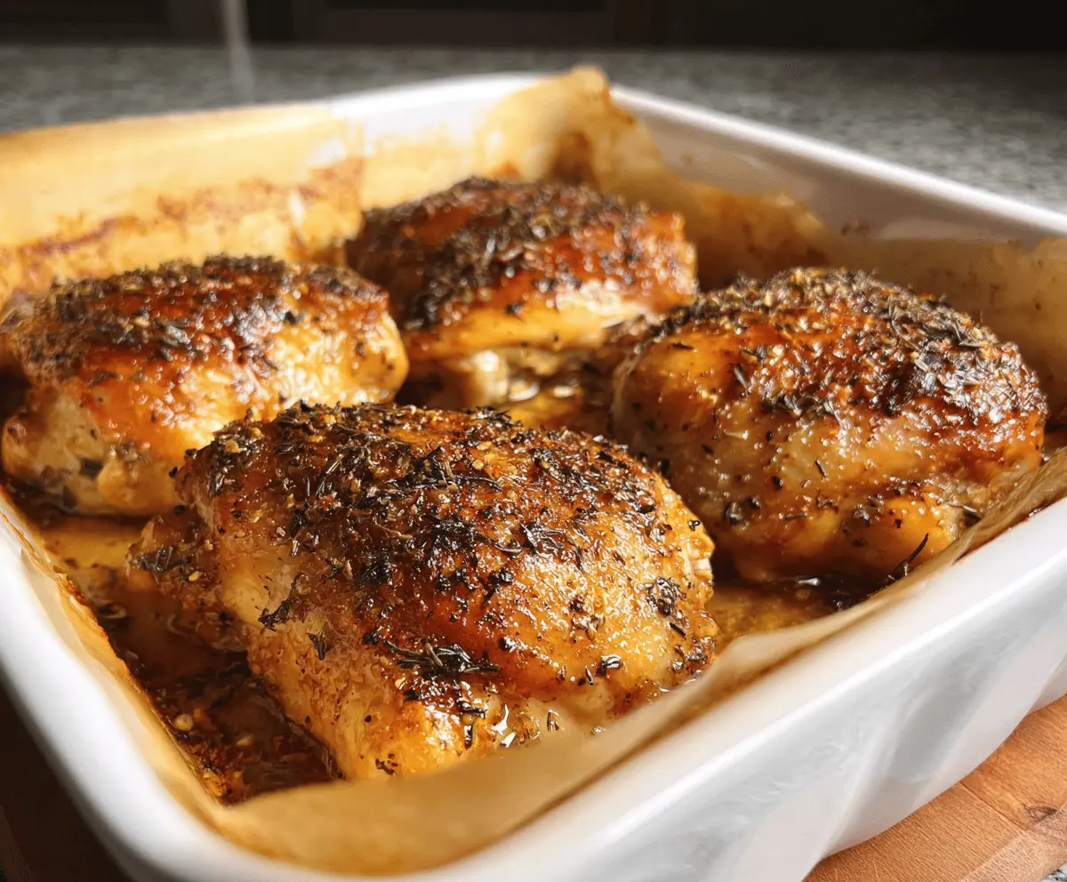 Easy 30-Min Oven Baked Chicken Thighs Recipe
