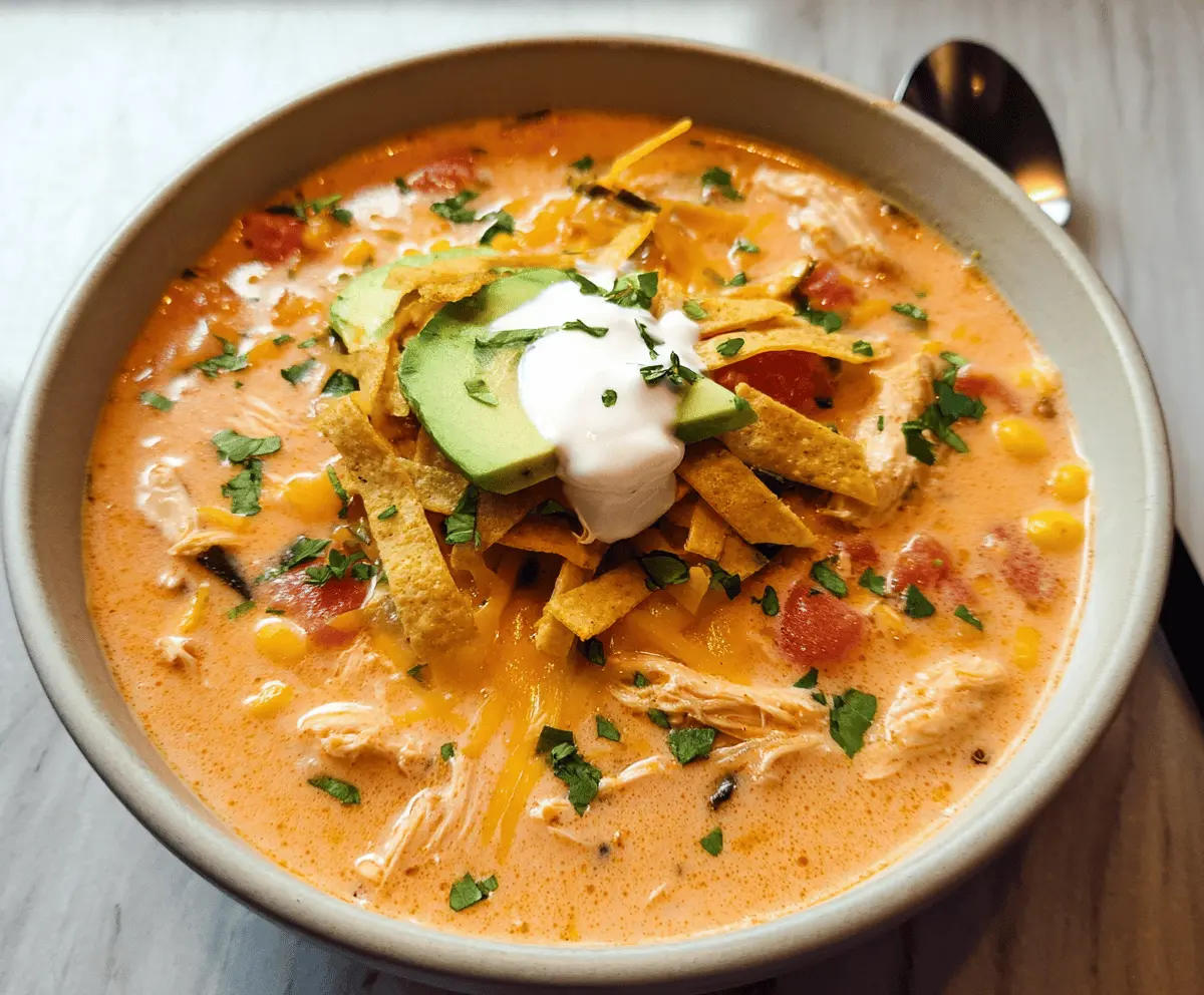 Creamy Chicken Tortilla Soup Recipe