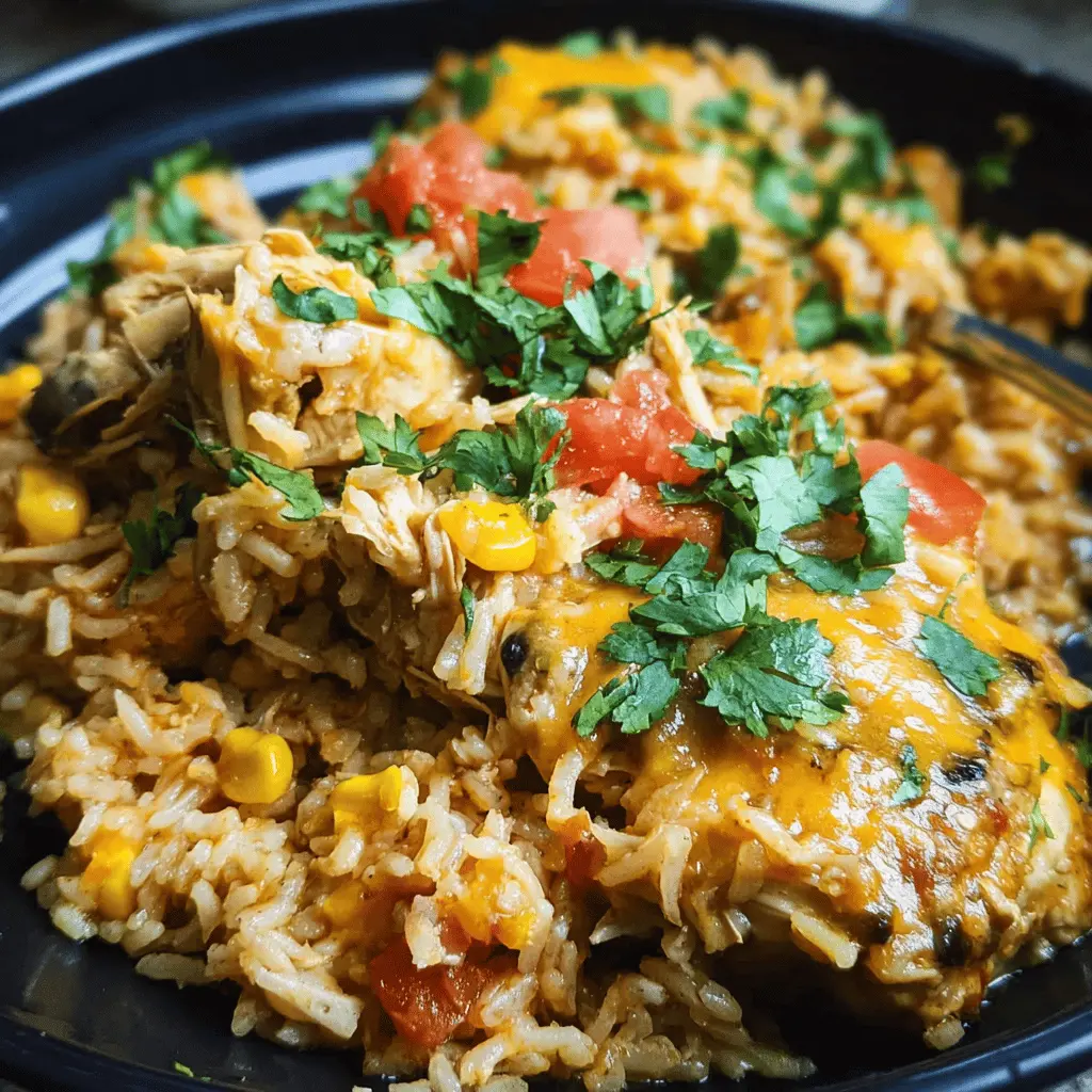 Easy Southwest Crock Pot Chicken and Rice Recipe