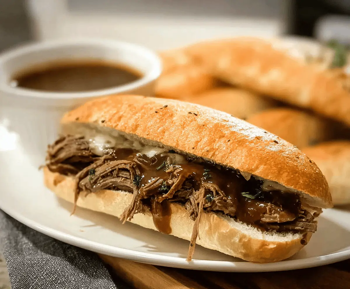 Easy Crockpot French Dip Recipe With Tender Beef