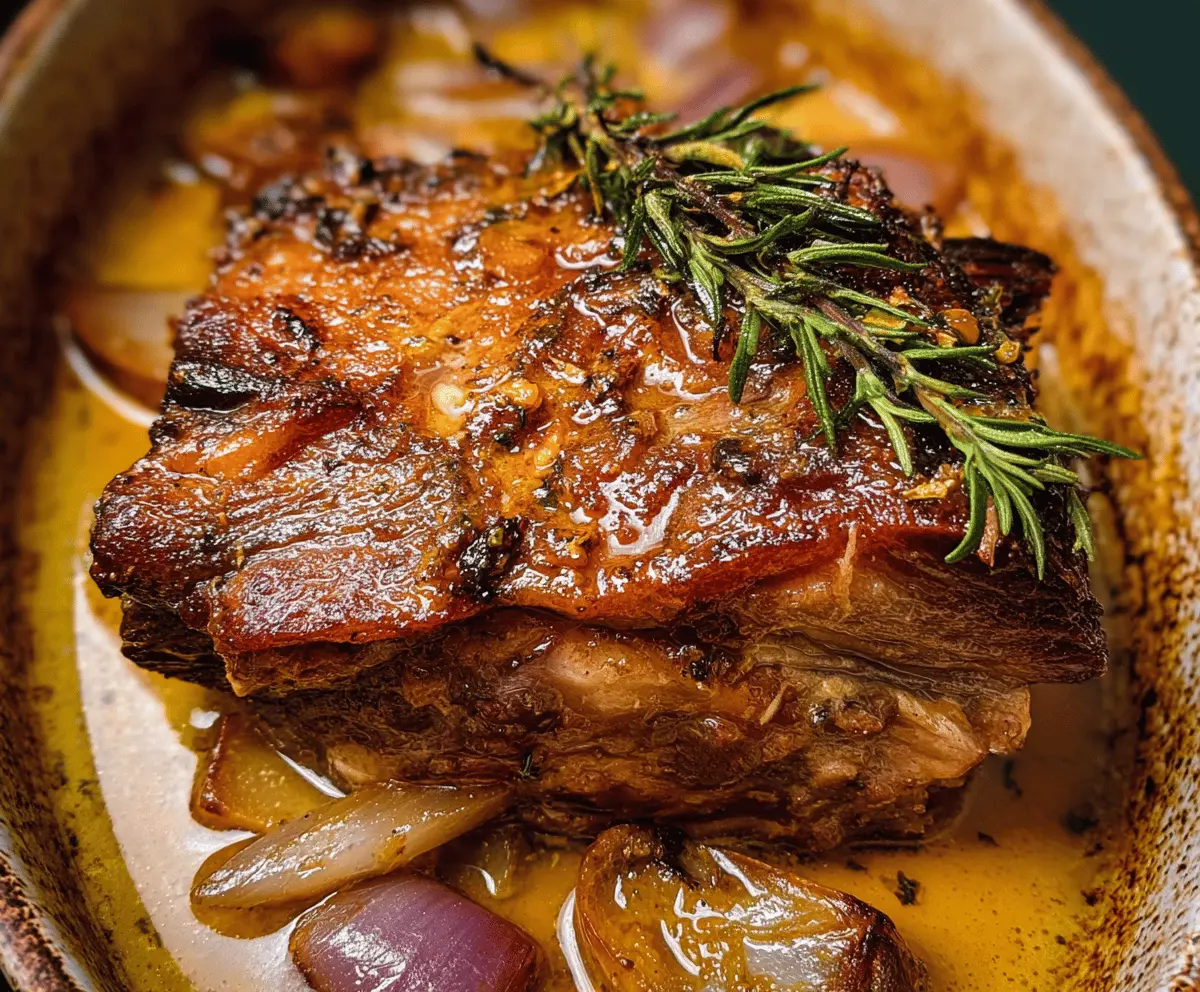 Easy Apple Cider Braised Pork Shoulder Recipe