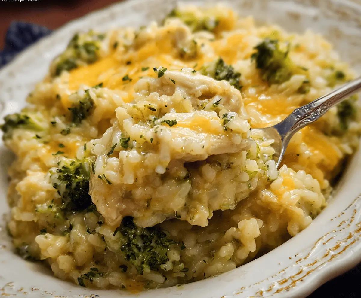Easy Crockpot Cheesy Chicken Broccoli Rice Recipe