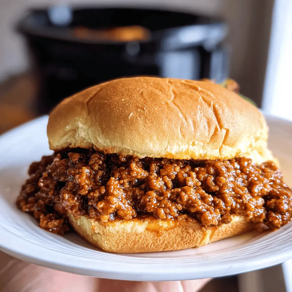Easy Slow Cooker Sloppy Joes Recipe