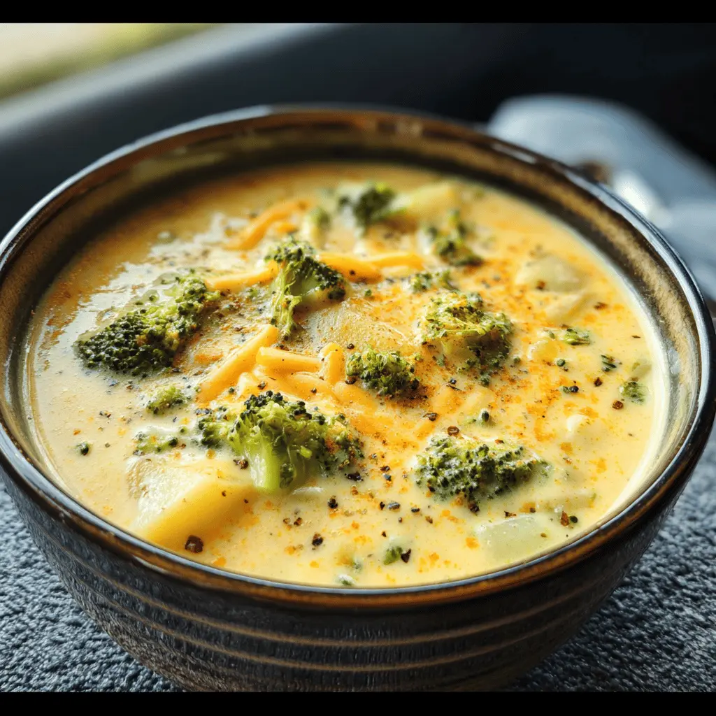 Easy Crock Pot Broccoli Cheddar Potato Soup