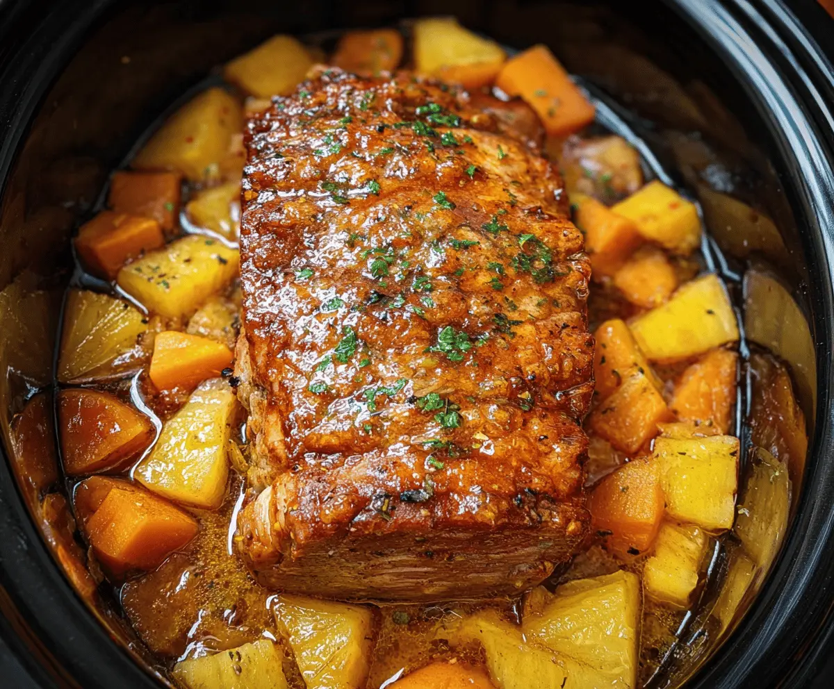 Easy Slow Cooker Pineapple Pork Loin Recipe