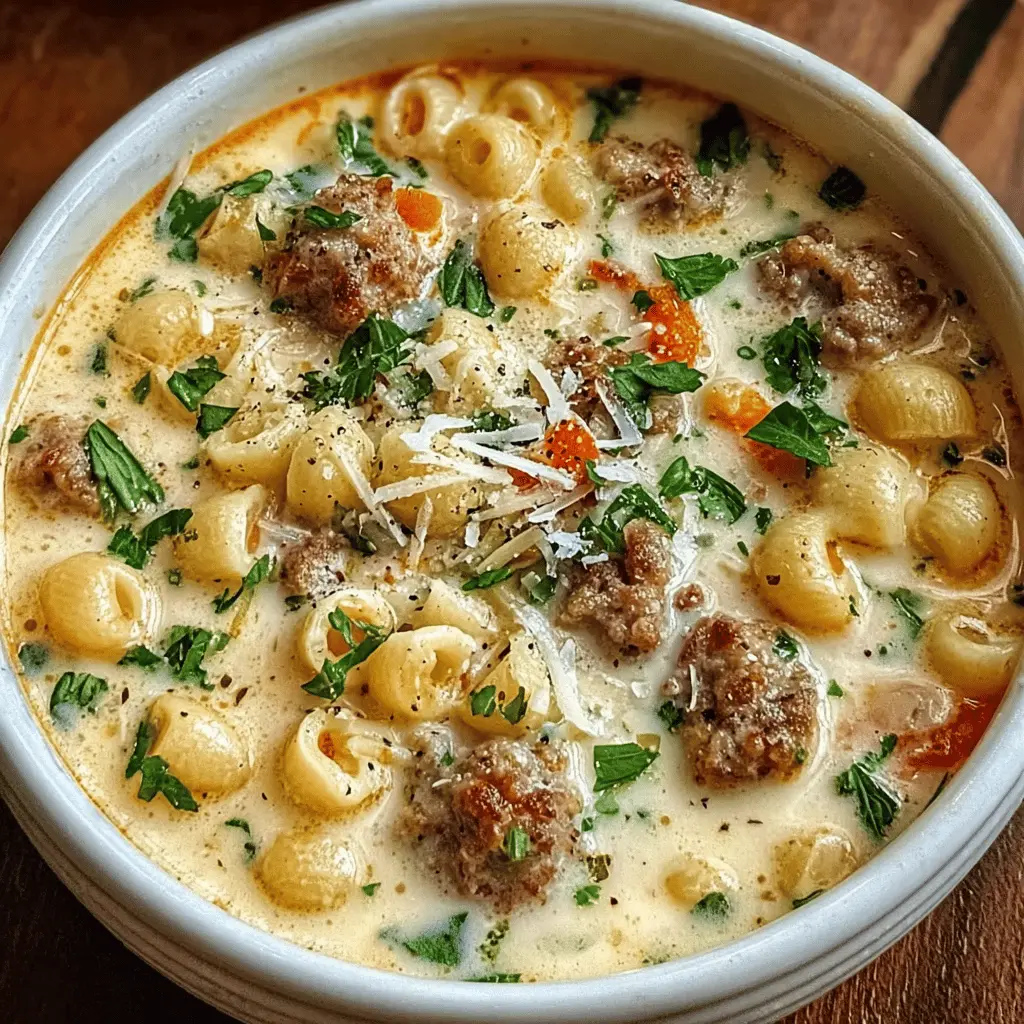 Creamy Parmesan Italian Sausage Soup Recipe