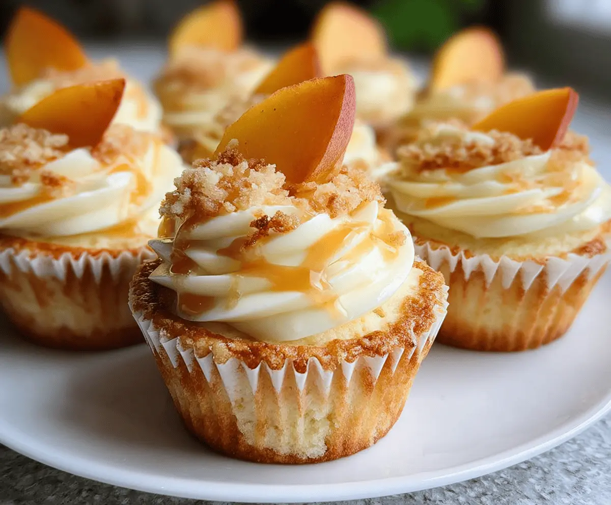 Creamy Peach and Honey Cheesecake Cupcakes Recipe