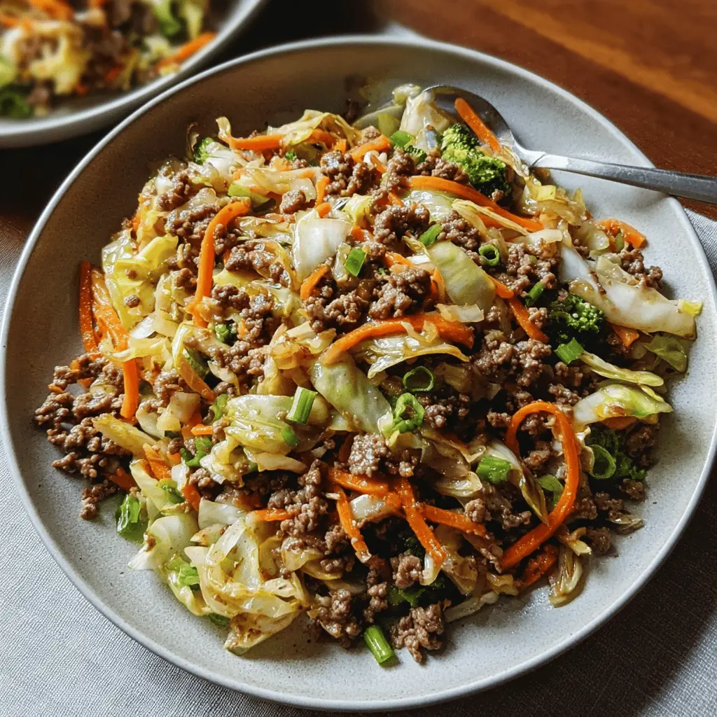 Easy Low-Carb Mongolian Beef and Cabbage Recipe