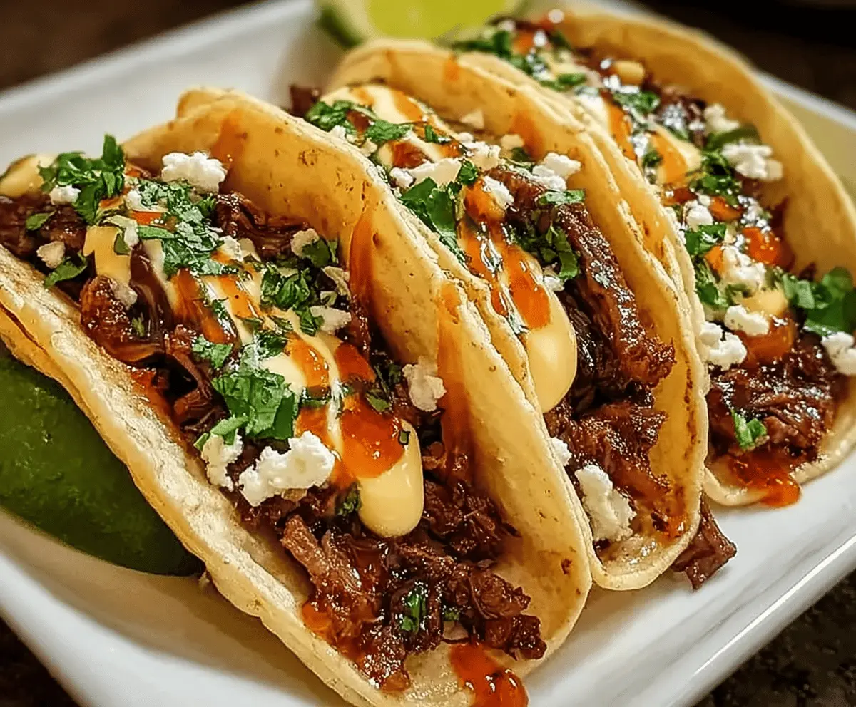 Garlic Butter Honey BBQ Beef Tacos Recipe