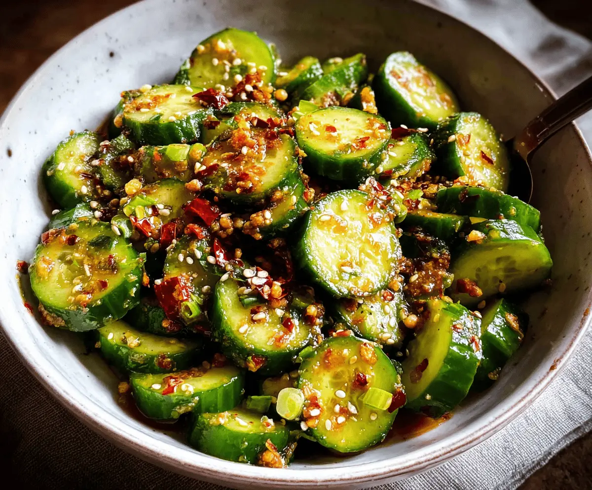 Easy Spicy Cucumber Salad Recipe
