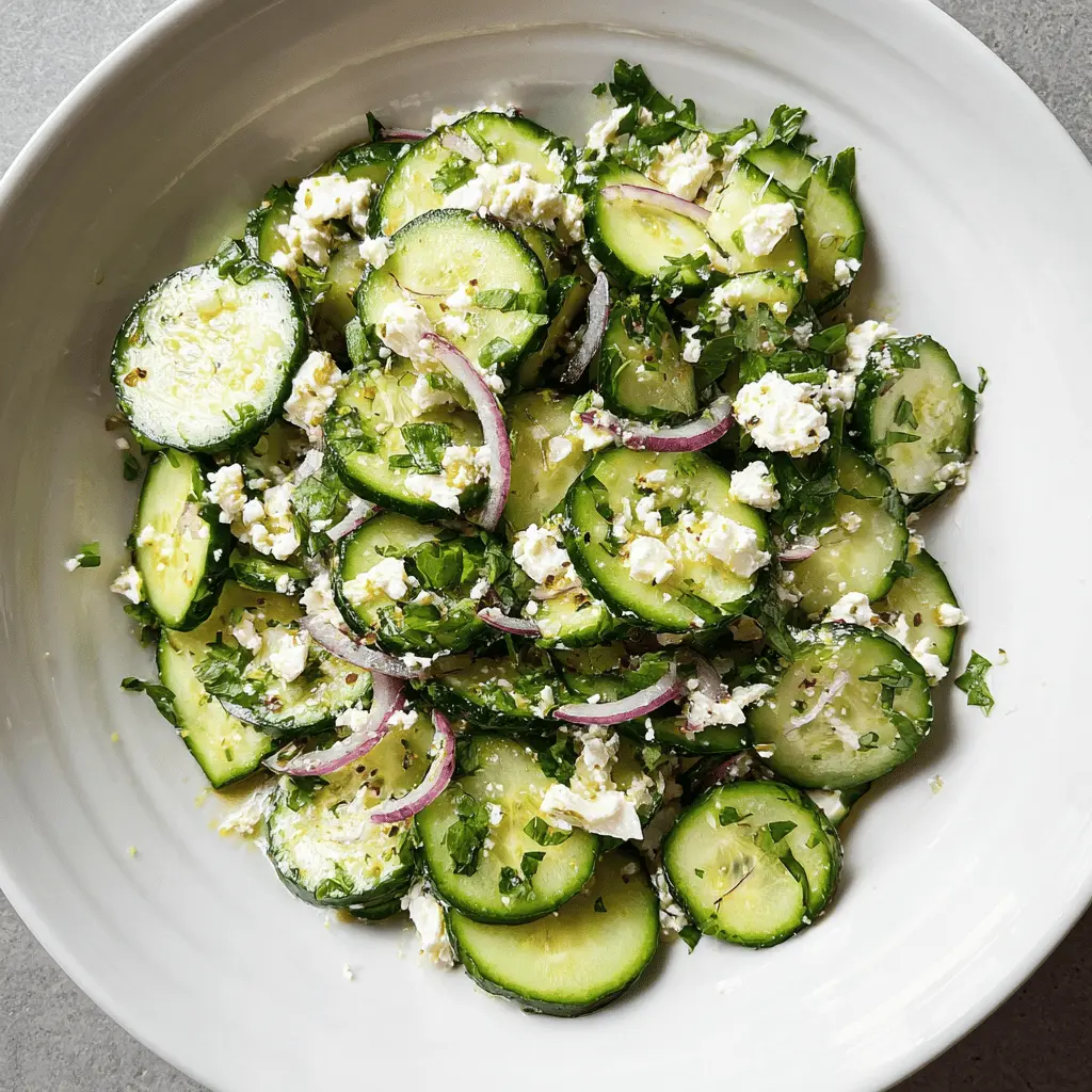 Fresh Cucumber Feta Salad Recipe