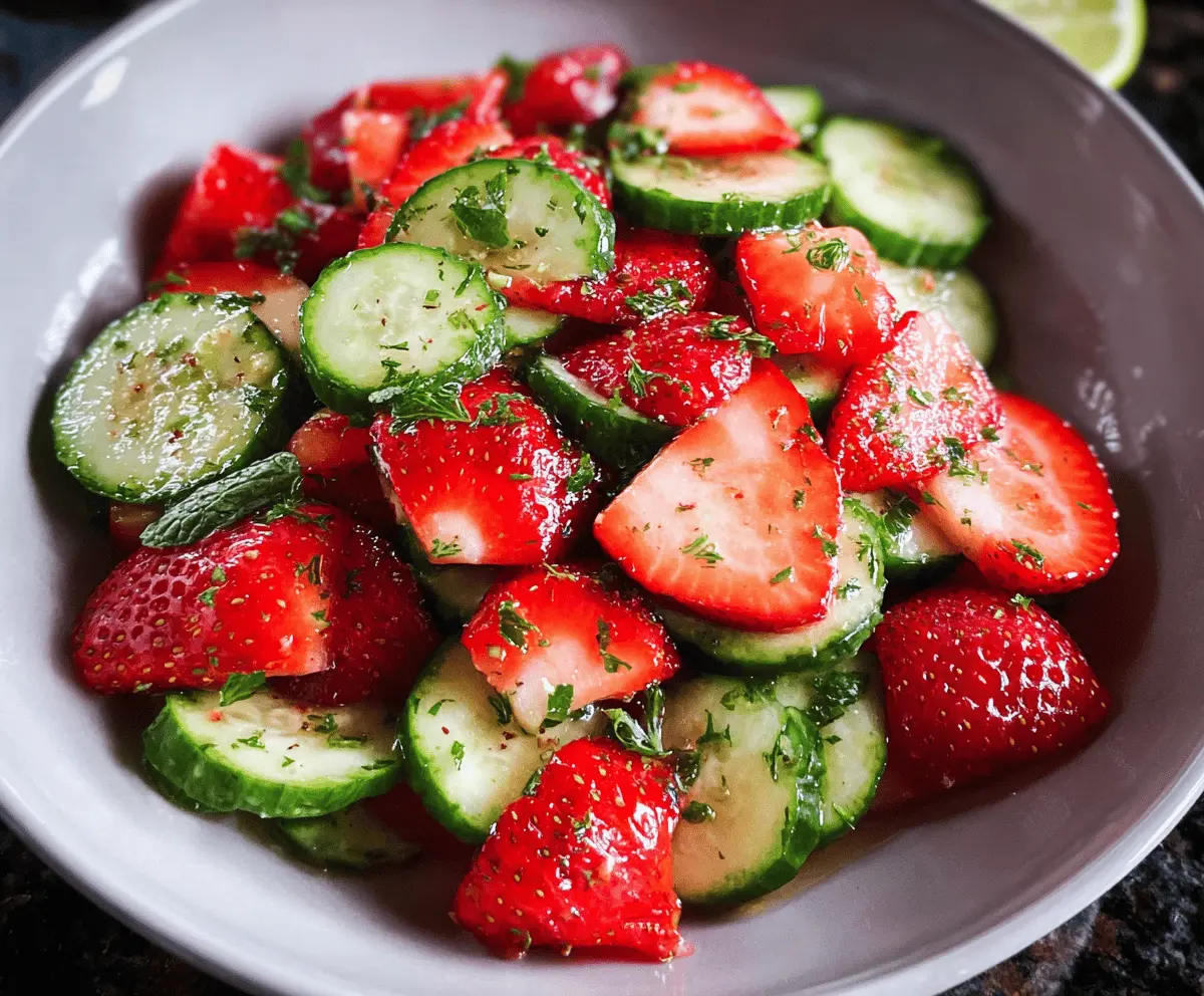 Refreshing Cucumber Strawberry Salad Recipe