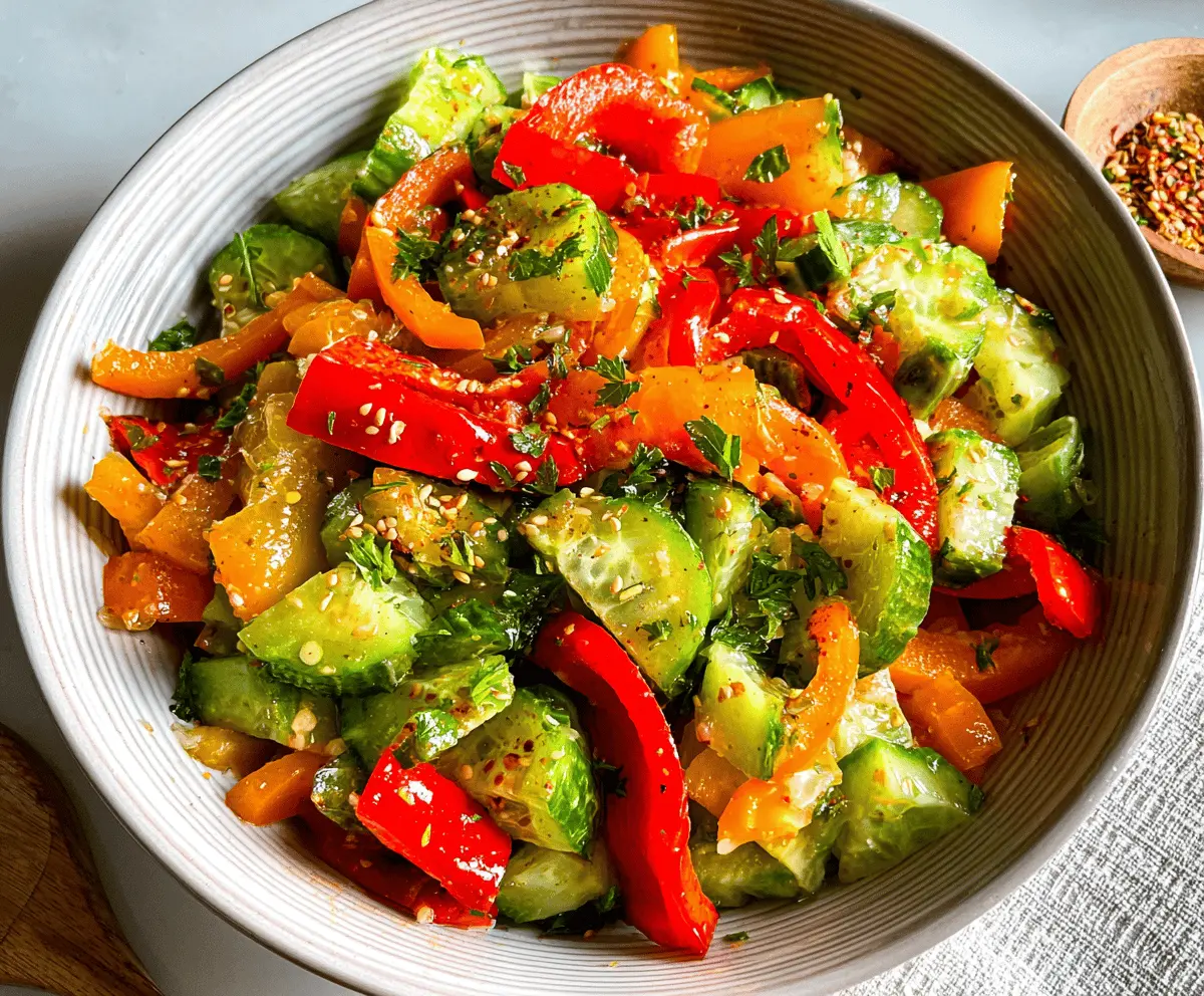 Fresh Cucumber and Sweet Pepper Salad Recipe