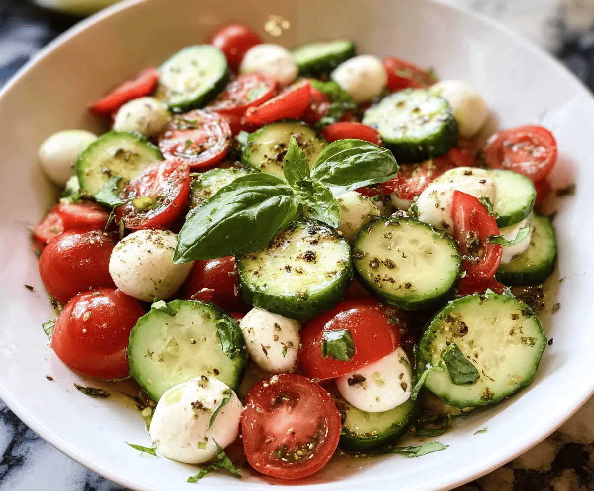 Easy Cucumber Caprese Salad Recipe for Summer