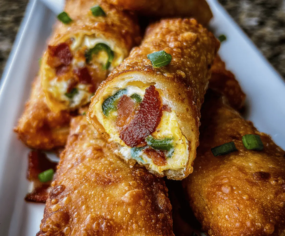 Crispy Bacon Jalapeño Popper Eggrolls Recipe