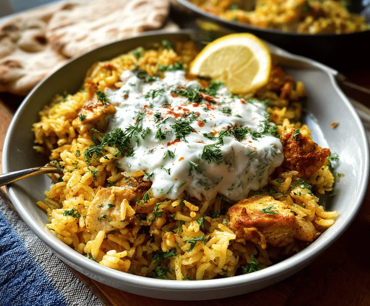 Easy Dump and Bake Chicken Tzatziki Rice Recipe