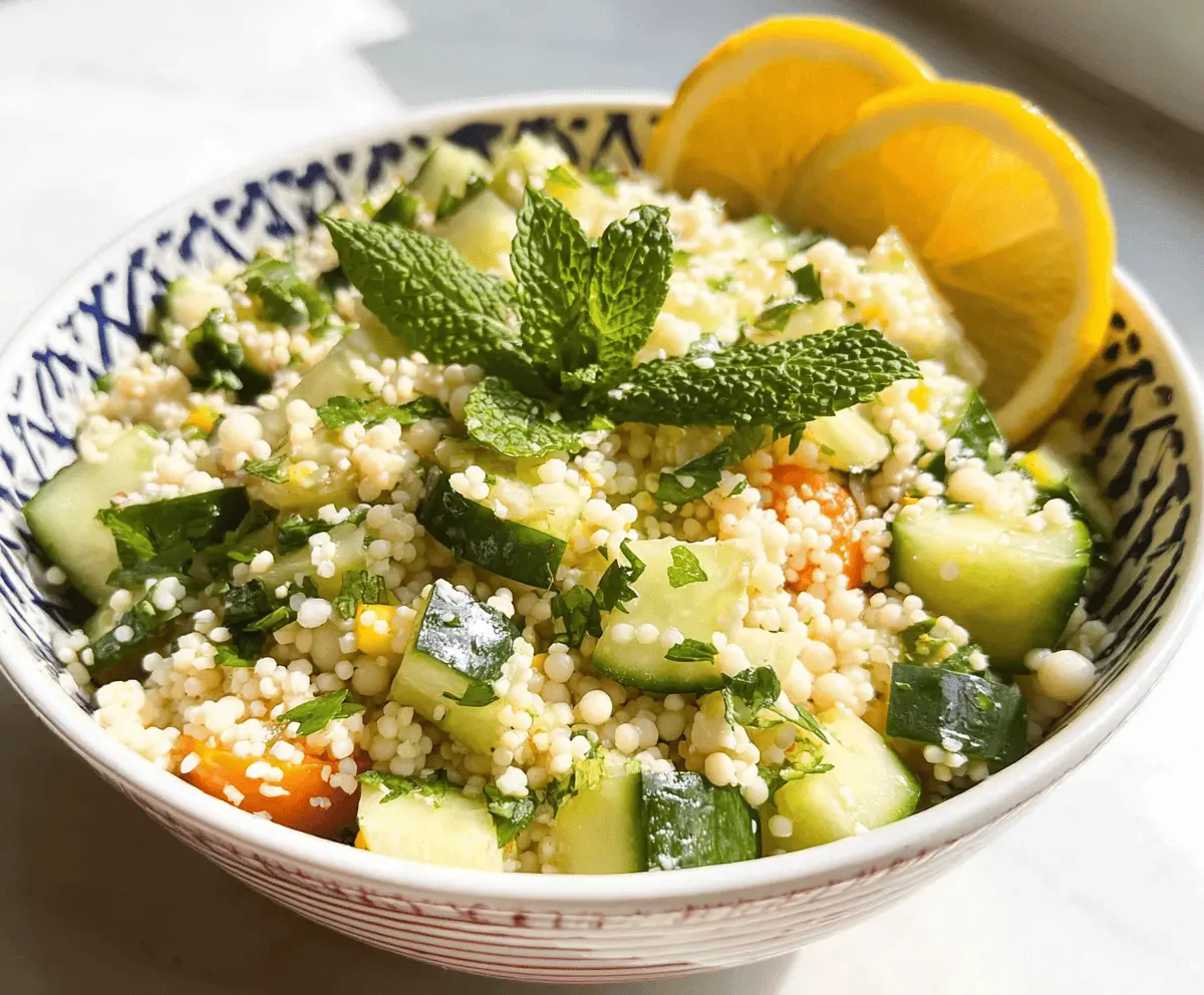 Refreshing Chilled Cucumber Couscous Salad Recipe