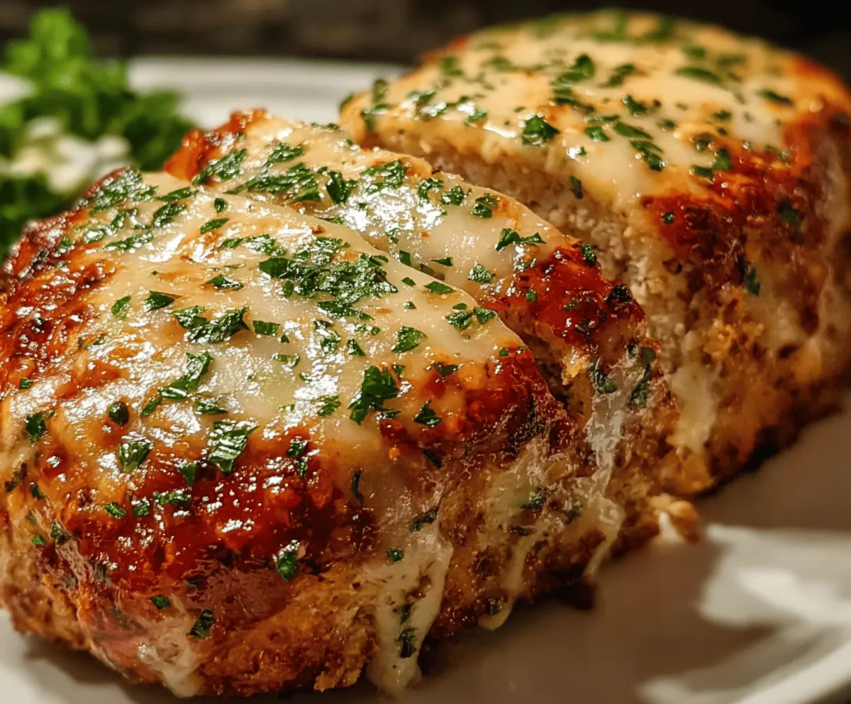 Garlic Parmesan Chicken Meatloaf Recipe