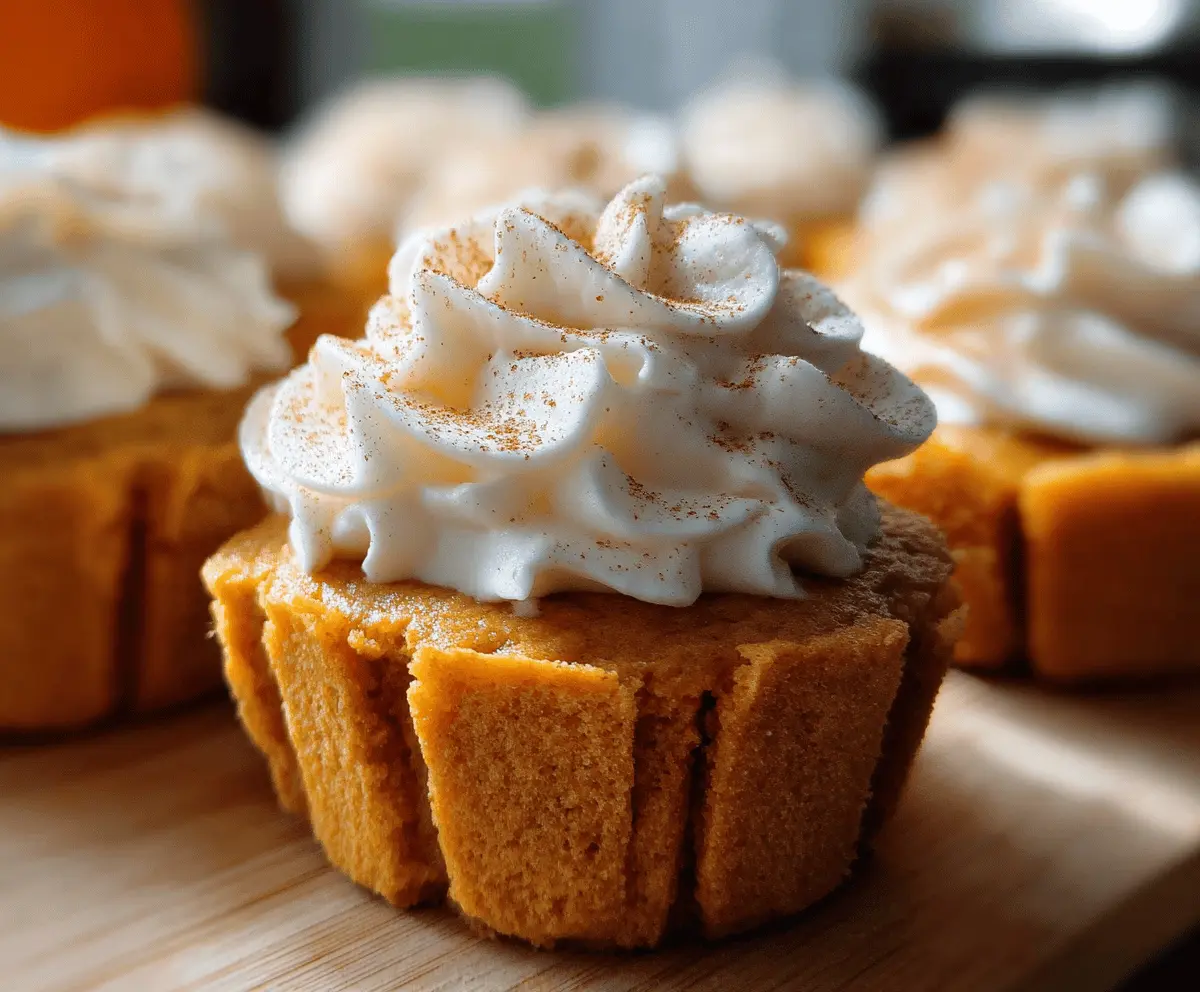 Easy Pumpkin Pie Cupcakes with Cream Cheese Frosting