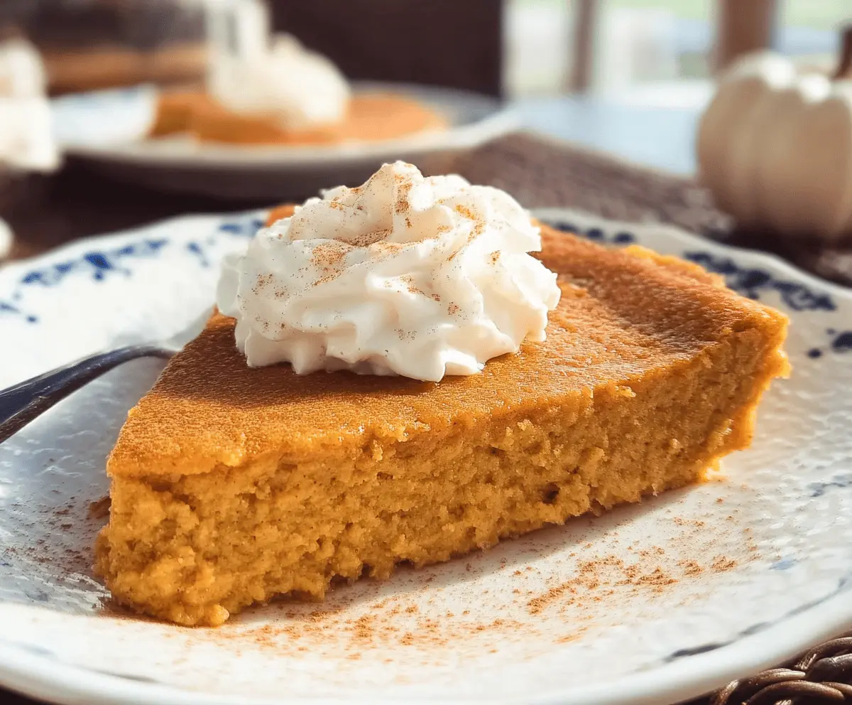 Easy Crustless Pumpkin Pie Recipe