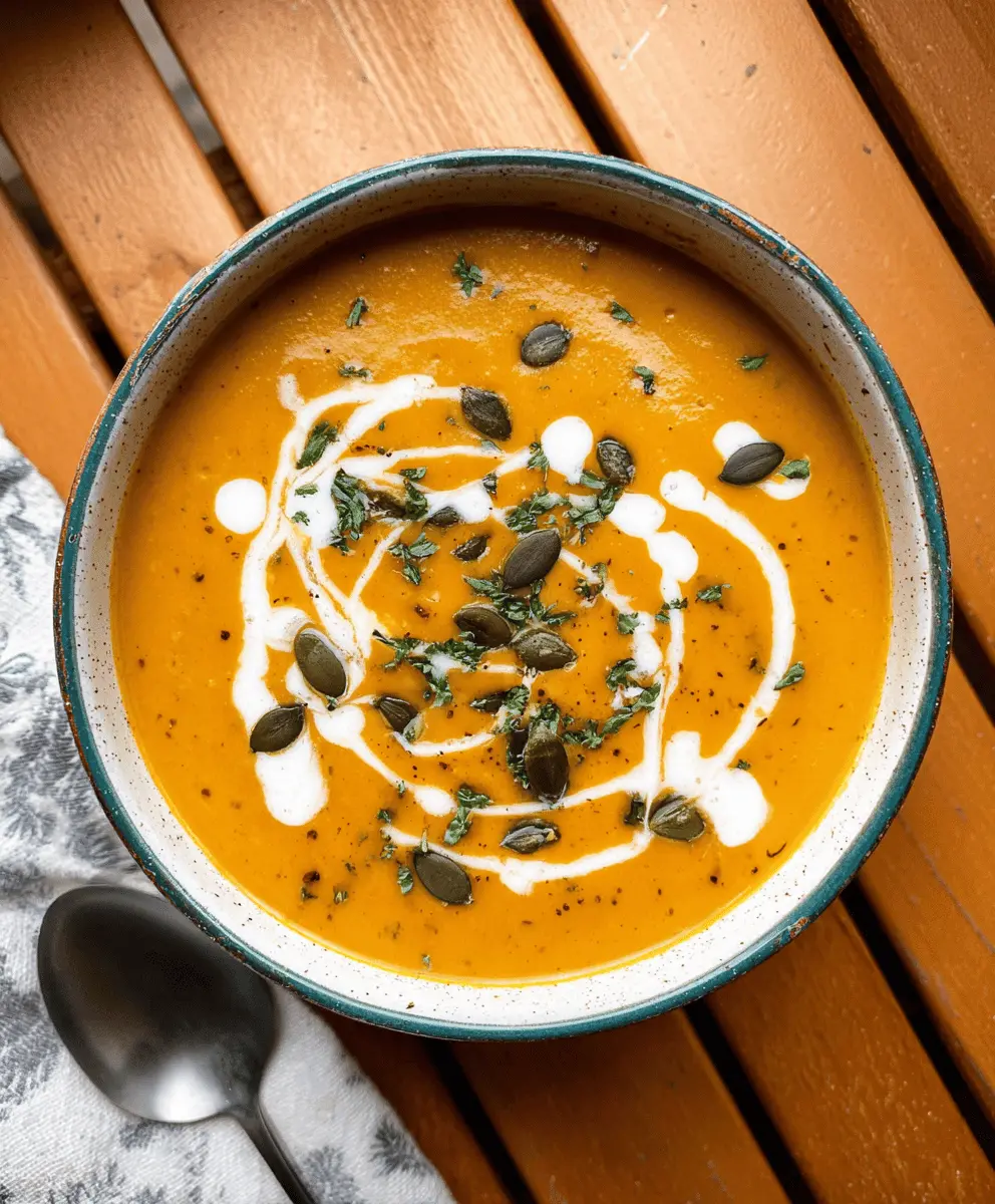 Creamy Coconut Curry Pumpkin Soup Recipe