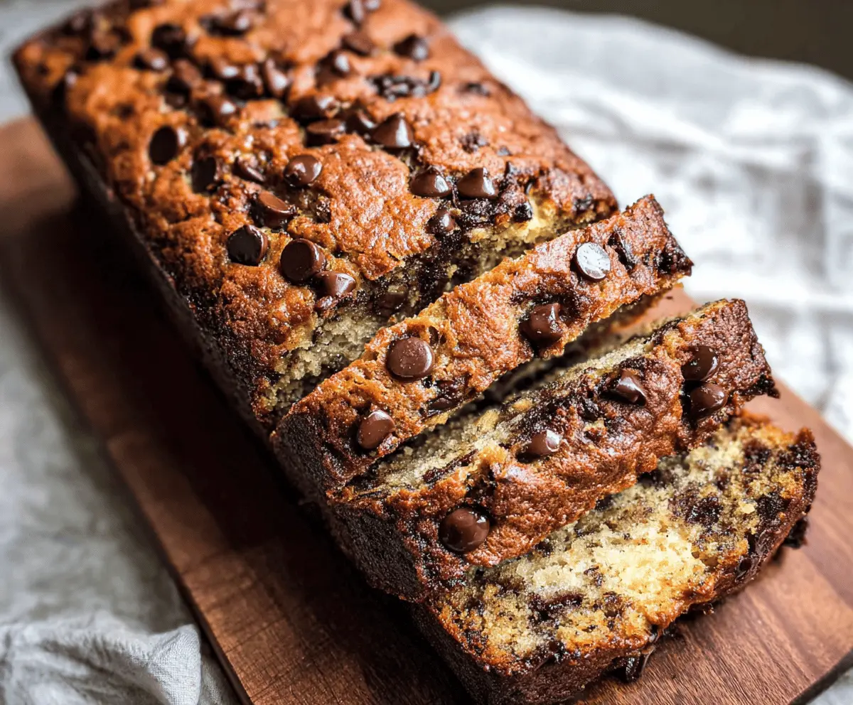 Super Moist Chocolate Chip Banana Bread Recipe