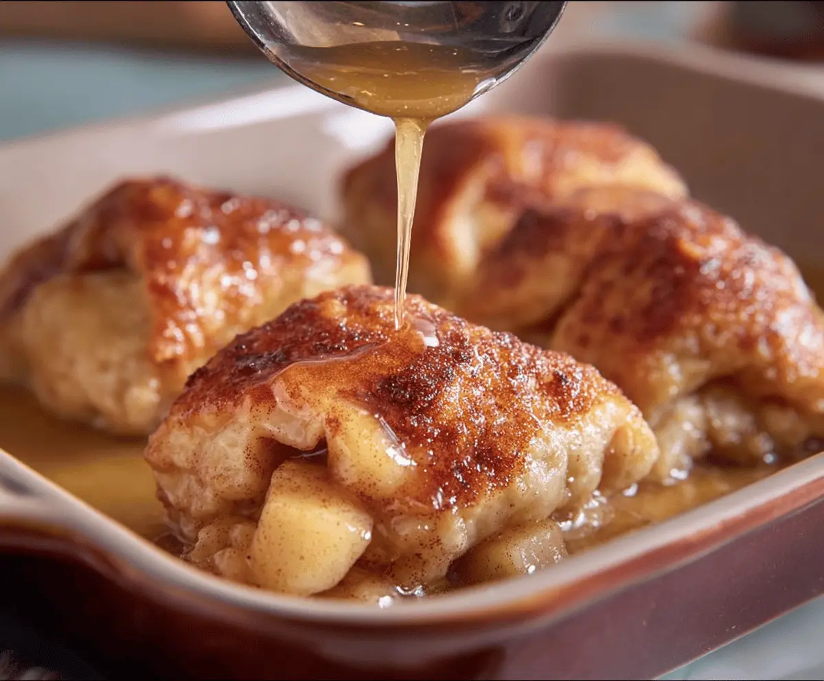 Delicious homemade apple dumplings with golden crust and warm apple filling, perfect for dessert or cozy gatherings.