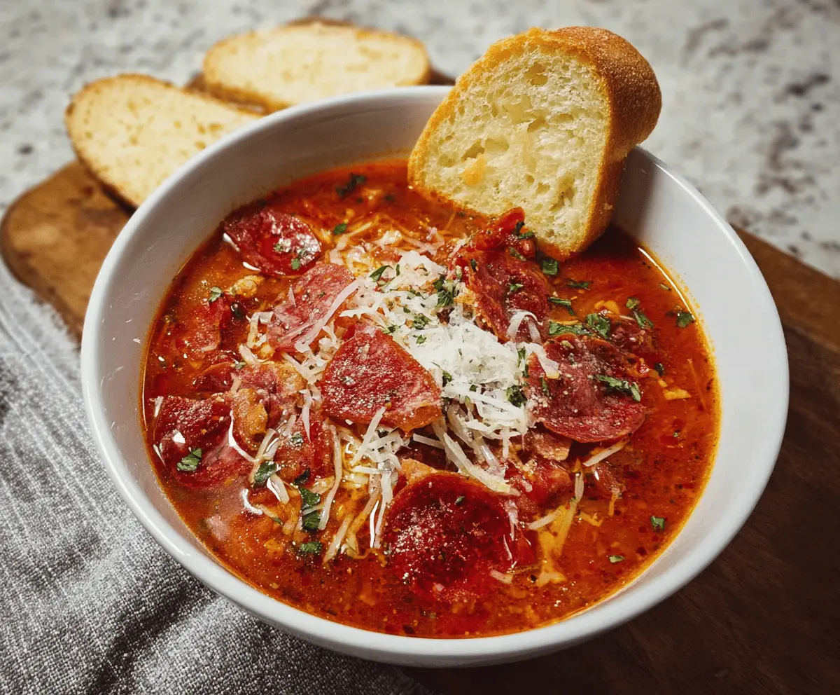 Pepperoni Pizza Soup