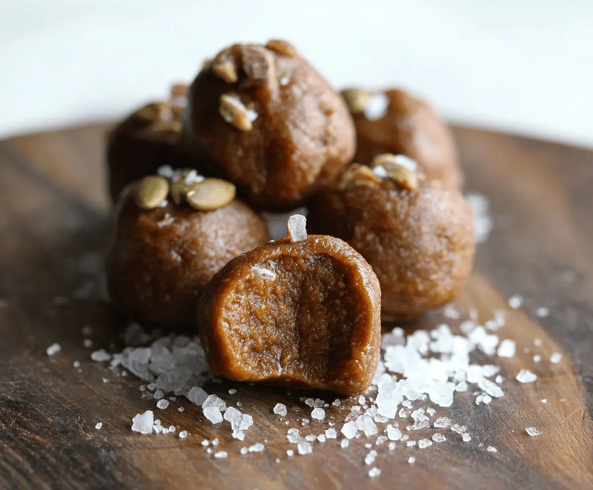 Salted Caramel Pumpkin Protein Balls
