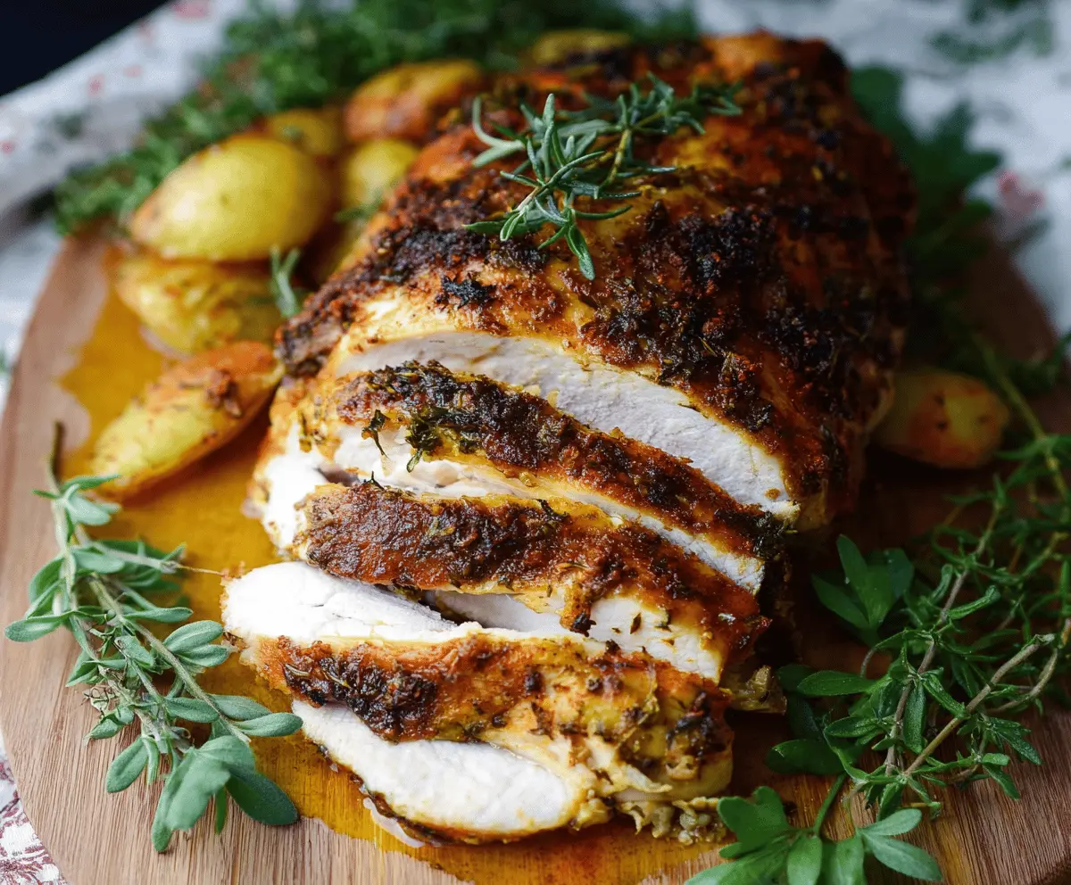 Juicy and tender slow cooker turkey breast cooked to perfection for a delicious holiday meal