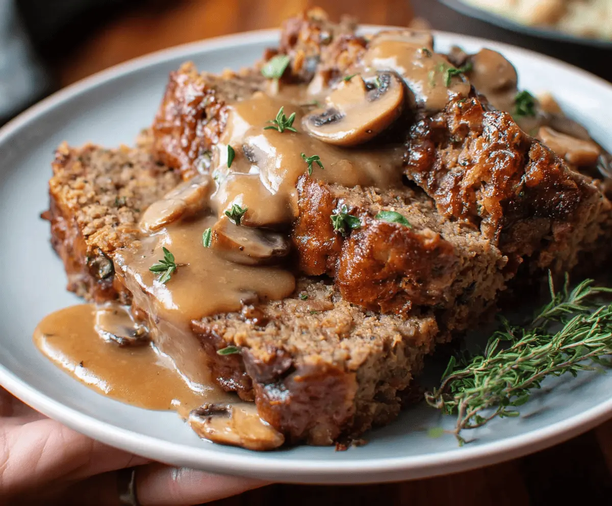 Meatloaf With Mushroom Gravy