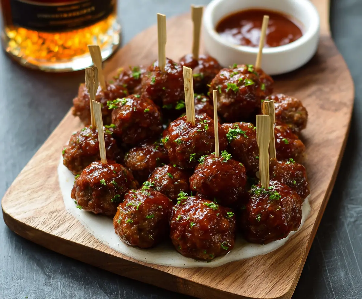 Delicious cocktail meatballs served on a platter, perfect appetizer for parties.