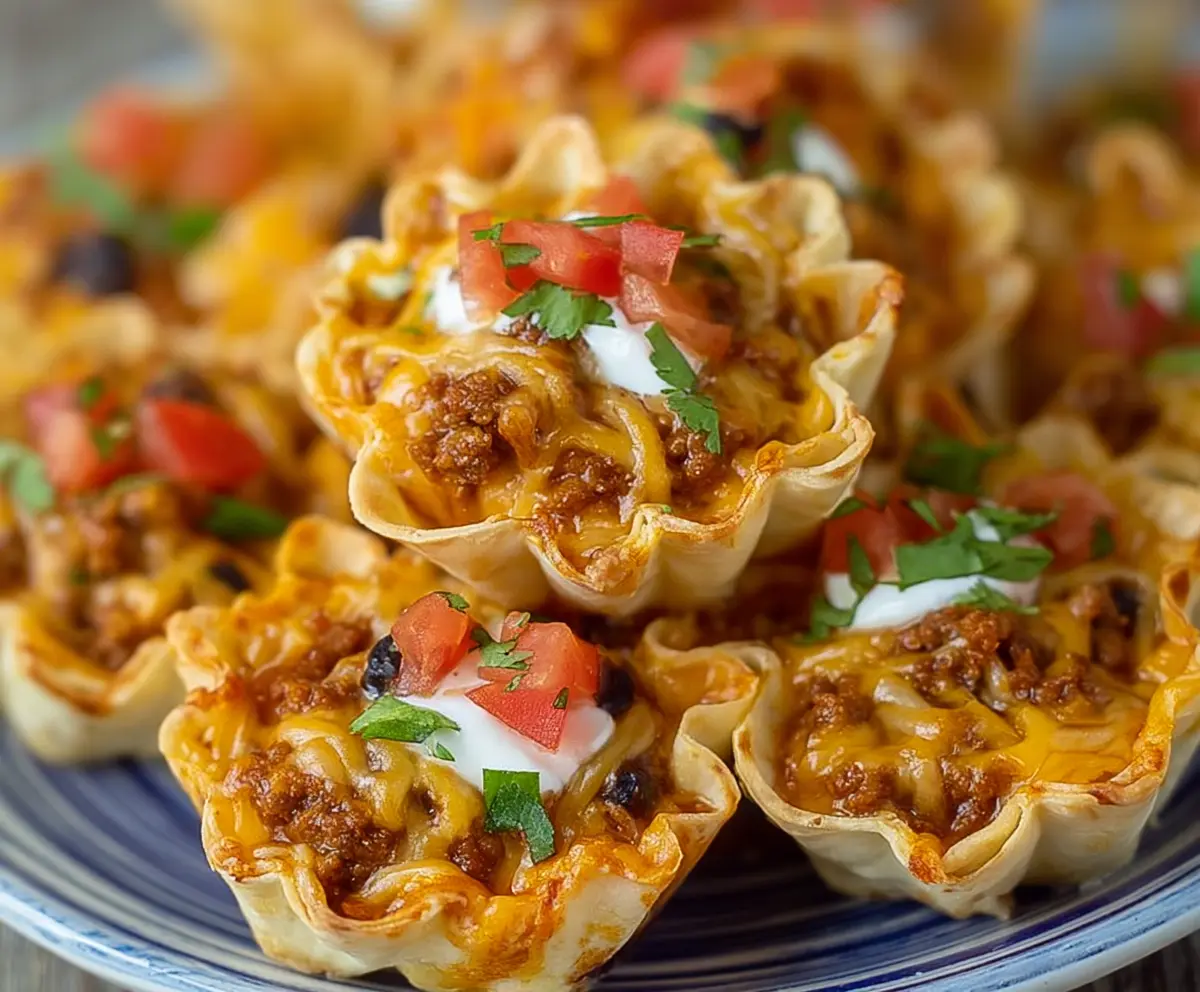 Delicious Taco Ranch Bites served on a plate with fresh toppings and dipping sauce