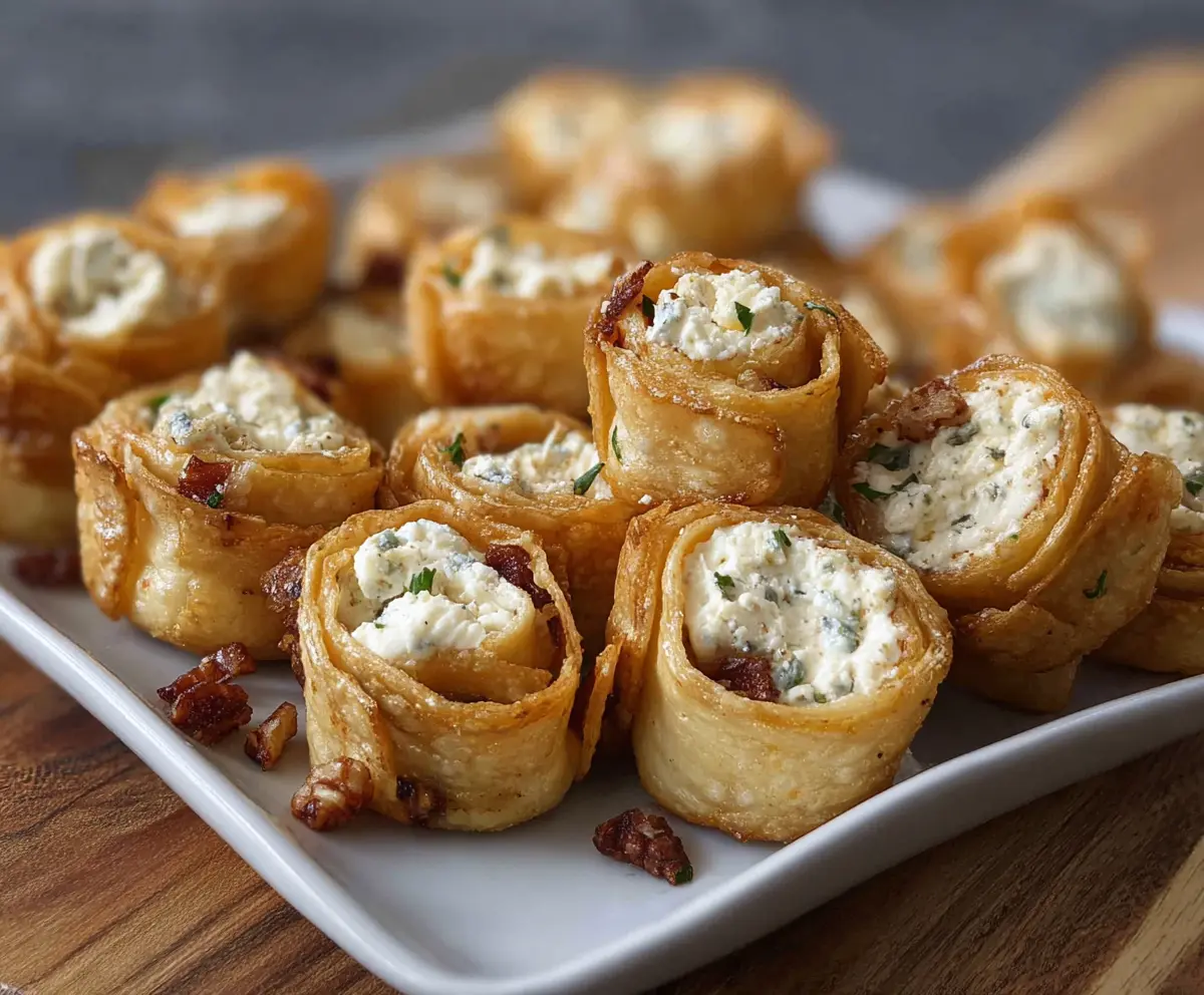 Delicious cream cheese tortilla bites garnished with herbs, perfect for snacks and parties.