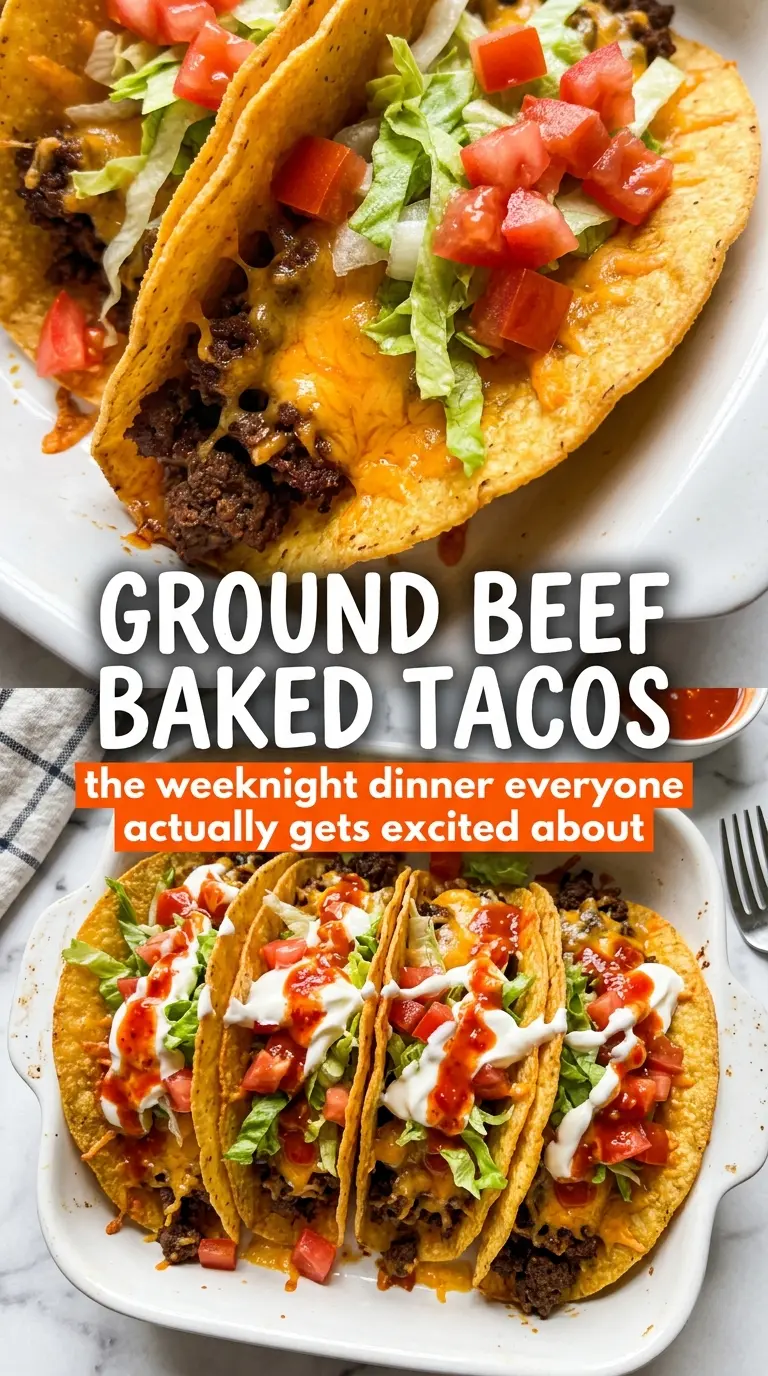 Ground Beef Baked Tacos crispy cheesy