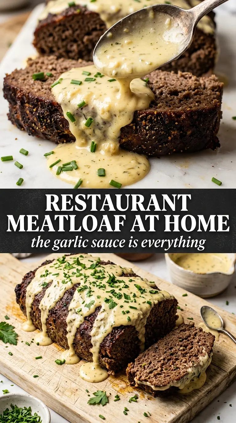 Cooked meatloaf with glaze