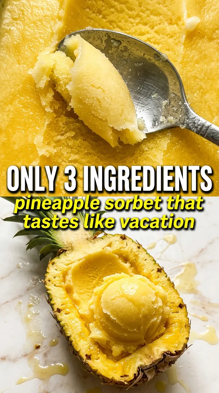 3-Ingredient Pineapple Sorbet bright tropical frozen dessert