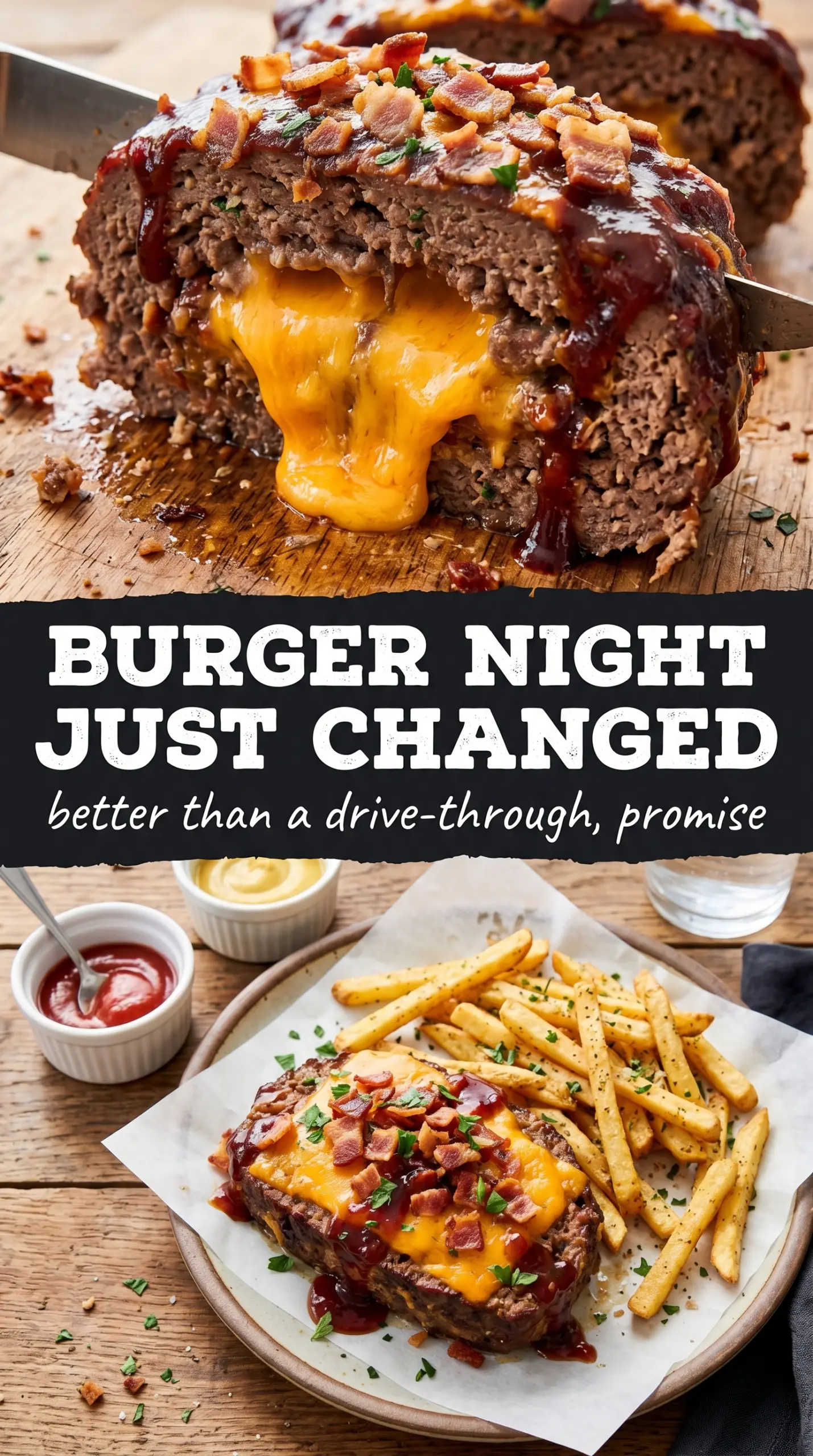 Bacon Cheeseburger Meatloaf cheesy bacon