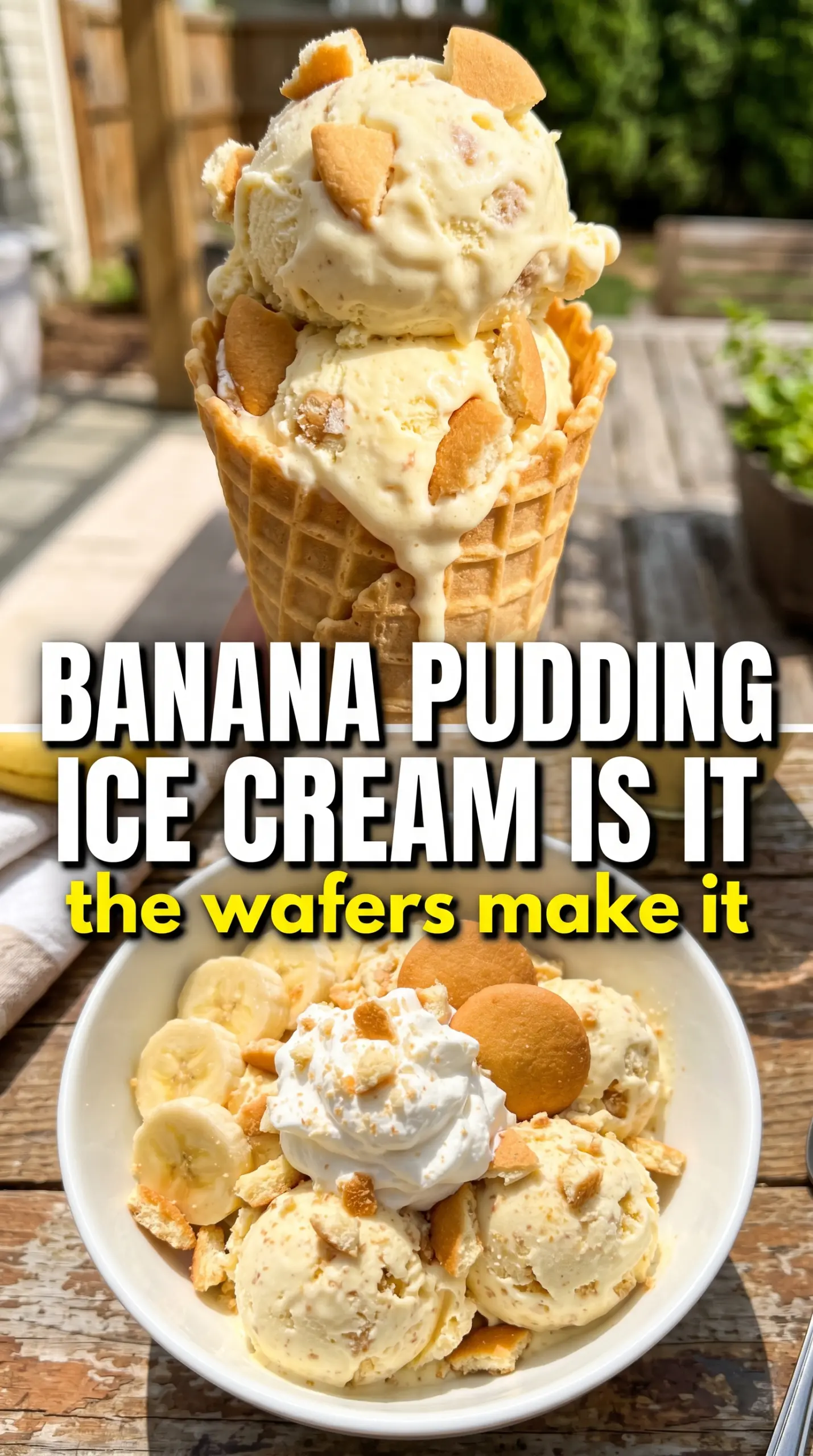 Scoop of homemade ice cream in a bowl