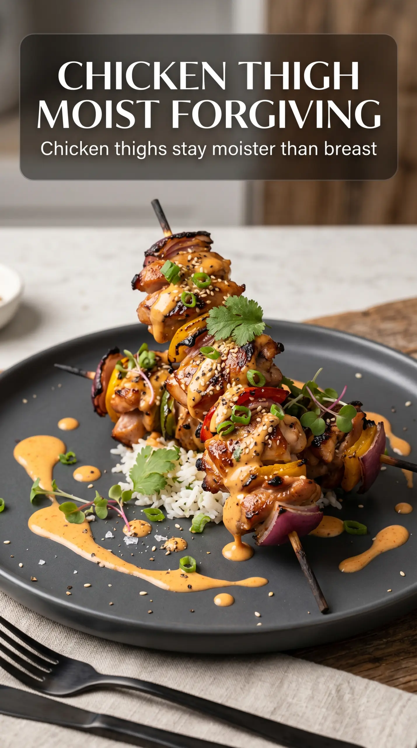 Bang Bang Chicken Kabobs grilled chicken spicy sauce