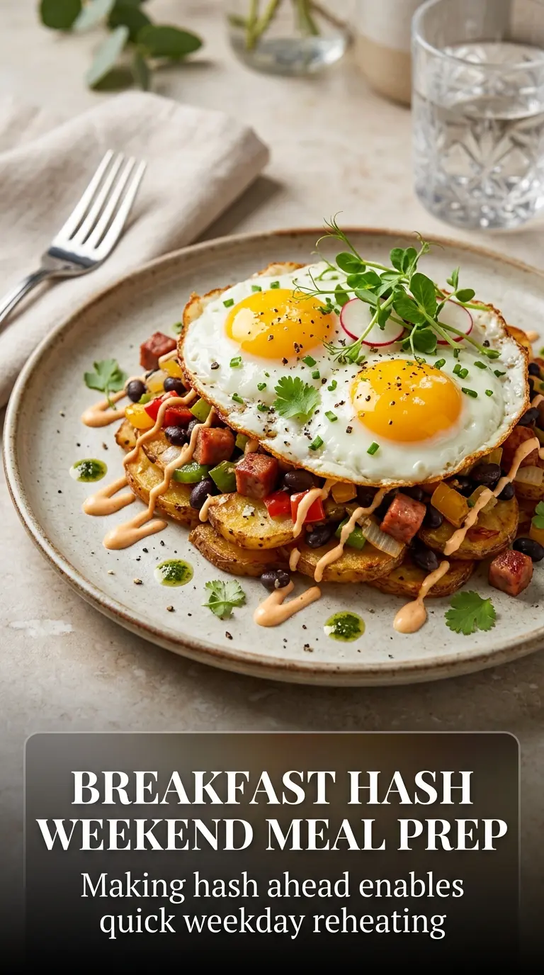 Blackstone Breakfast Hash crispy potatoes sausage peppers