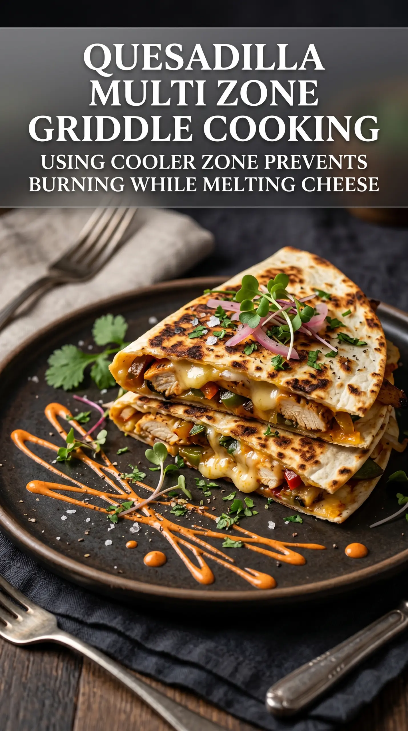 Blackstone Chicken Fajita Quesadillas cheesy, crispy, colorful