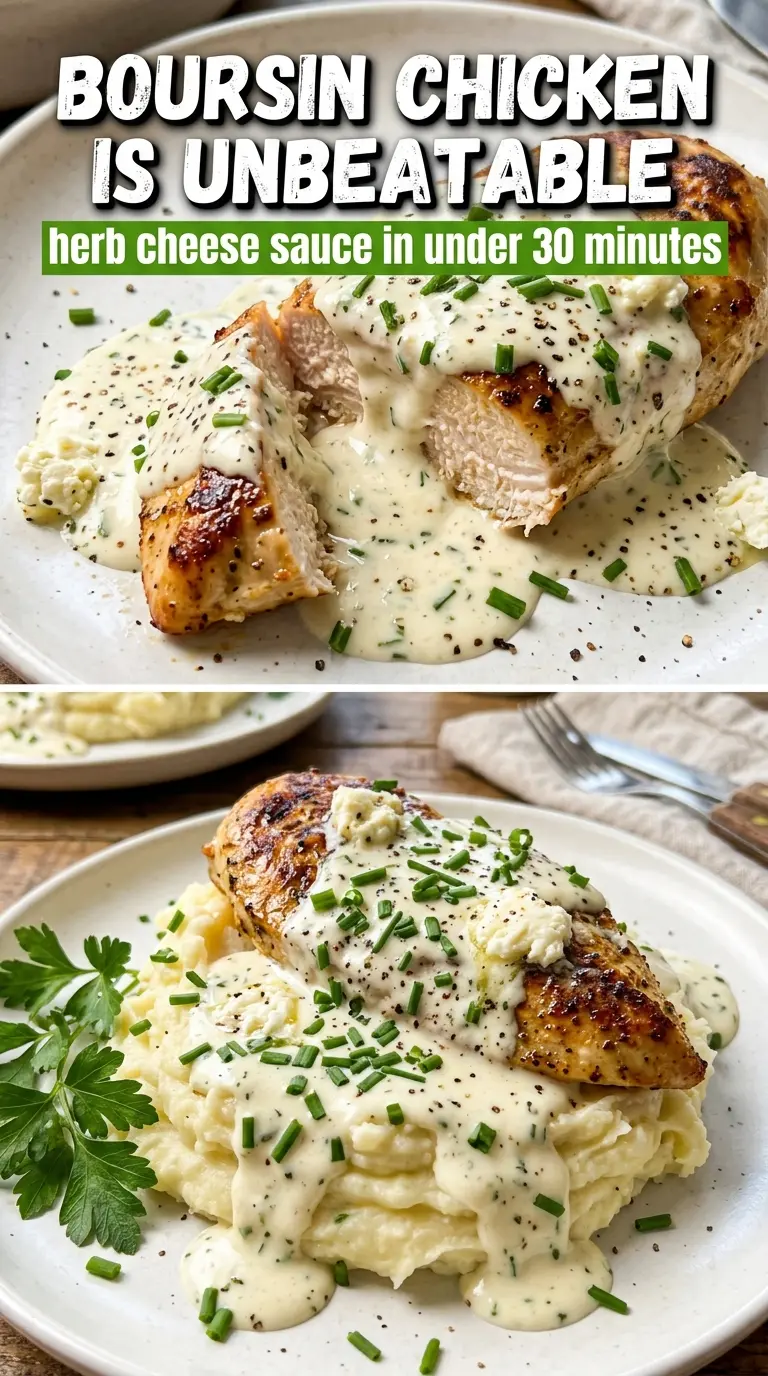 Boursin Chicken creamy herb sauce