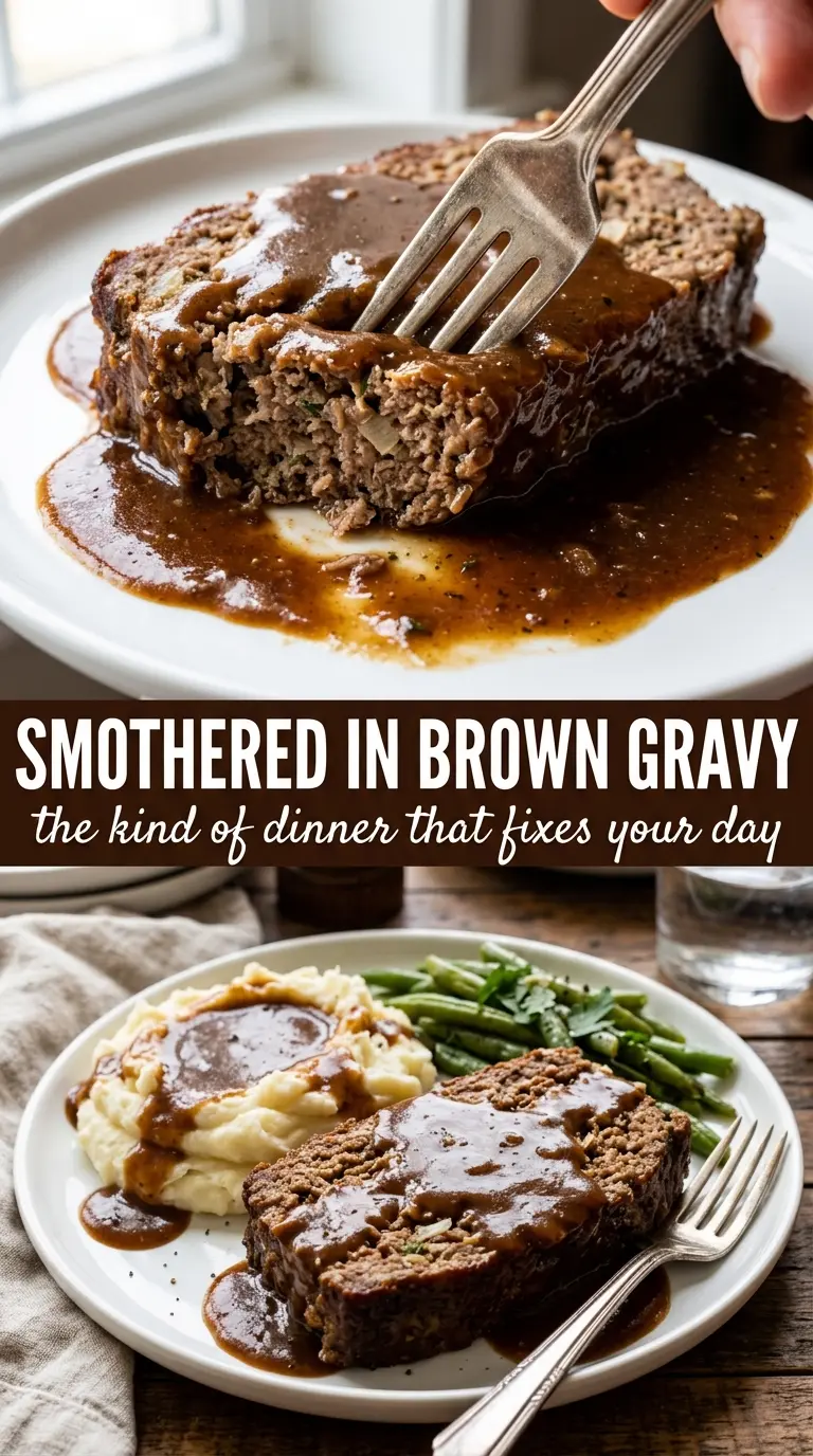 Cooked meatloaf with glaze